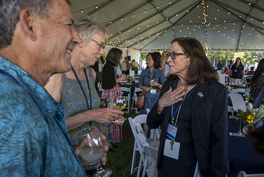 Dean Susan Murin with Doug Gross and Barb Klencke.